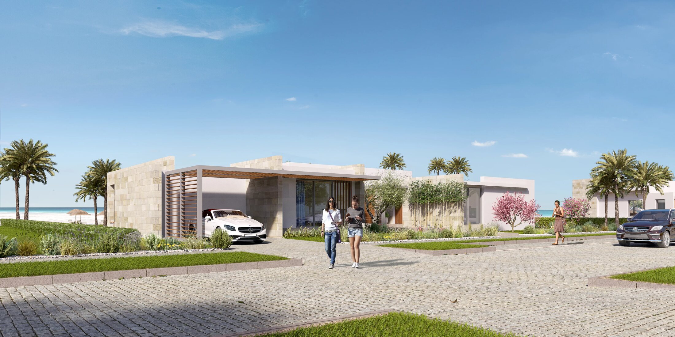 A clubhouse and beach club at Silversands